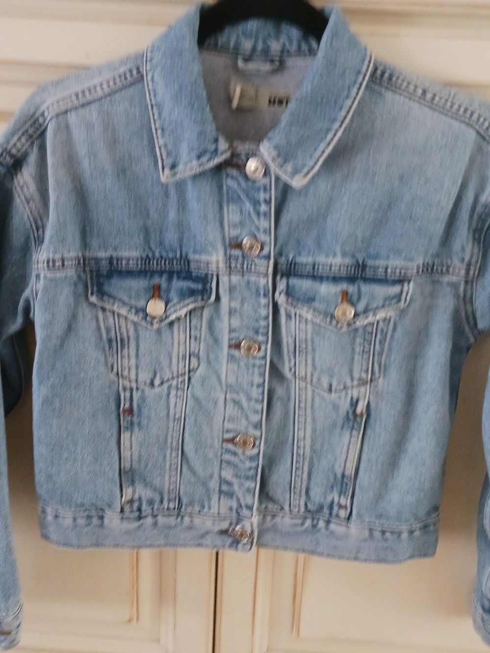 Topshop Moto Light Blue Denim Jacket - Classic Women's Jean Jacket